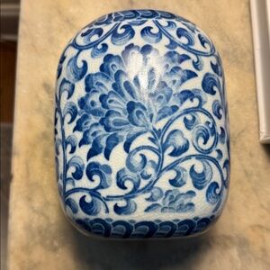 Vintage Blue and White Floral vase